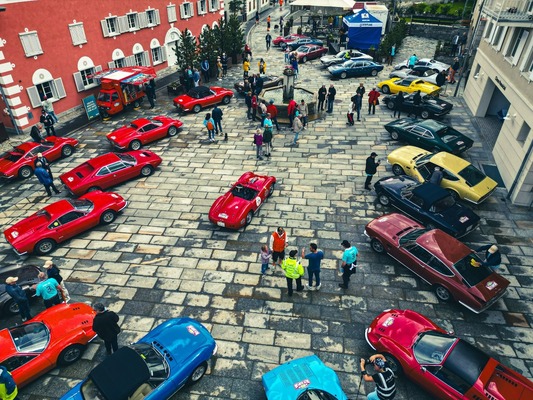 Dino Concours Silvaplana 2024 aus der Luft