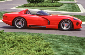 Dodge Viper RT/10 Konzeptfahrzeug (1989) - die in die Windschutzscheibe integrierten Rückspiegel schafften es nicht in die Serie
