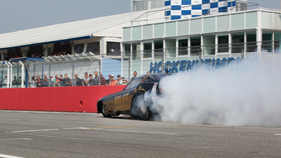 Dragster Demonstration - viel Lärm und viel Rauch - Hockenheim Historics 2014