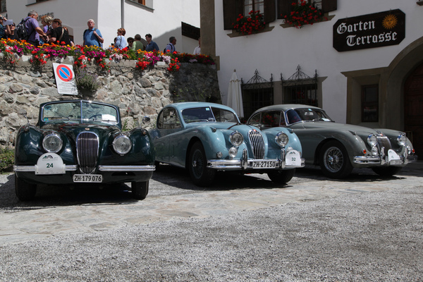 Drei Generationen Jaguar XK - 120, 140 und 150 - Concorso d'Eleganza - British Classic Car Meeting 2019