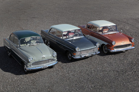 Three generations of Opel Rekord - Olympia Rekord from 1956, Rekord Ascona from 1959 and Rekord P2 from 1962