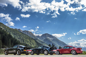 Drei luftgekühlte Porsche-Turbo-Generationen - Modell 1989 (930), 1990 (964) und 1997 (993)