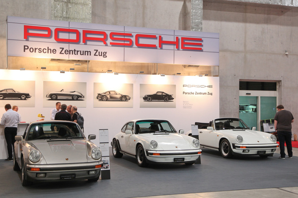 Dreimal G-Modell des Porschd 911 beim Porsche Zentrum Zug - Swiss Classic World Luzern 2018