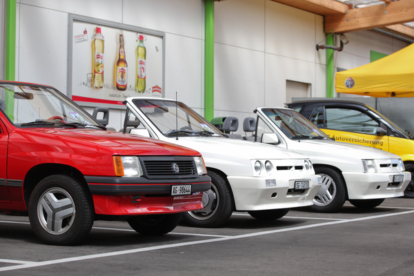 Dreimal Opel Corsa als Cabriolet - 2. TCS Youngtimer und Classictreffen in Pratteln 2016