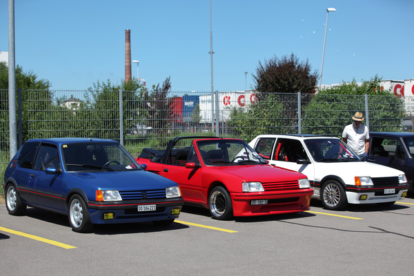 Dreimal Peugeot 205 GTI/CTI - ganz serienmässig ist keiner mehr, oder doch? - 2. TCS Youngtimer und Classictreffen in Pratteln 2016