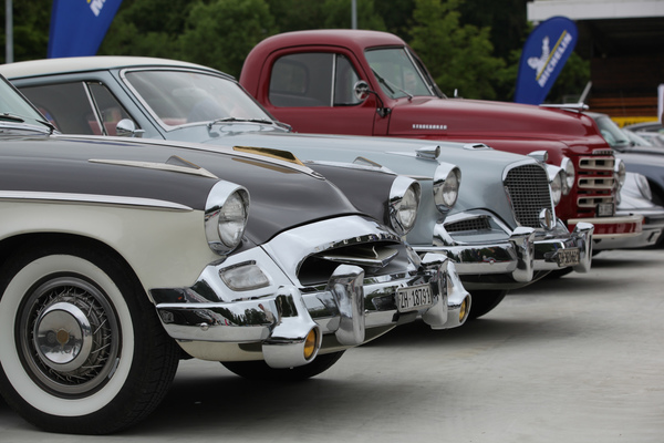 Dreimal Studebaker - unterschiedliche Formensprachen eines Autoherstellers - Dolder Classics Mai 2018