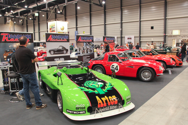 Dreimal TVR und einmal Sauber C5 auf dem Stand von Eggimann - Swiss Classic World 2015