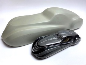 Duesenberg Coupé Simone (1939) – Die zweite Auflage des Franklin-Mint-Modells von 2008 als sogenannter "Midnight Ghost" Duesenberg Coupé Simone (1939) – Die zweite Auflage des Franklin-Mint-Modells von 2008 als sogenannter "Midnight Ghost"