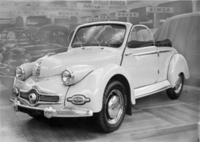 Dyna-Panhard (1950) - kleines 2-4-sitziges Cabriolet mit 28 PS - Genfer Autosalon 1950
