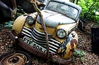 Ein Opel Olympia - Autoskulpturenpark Neandertal