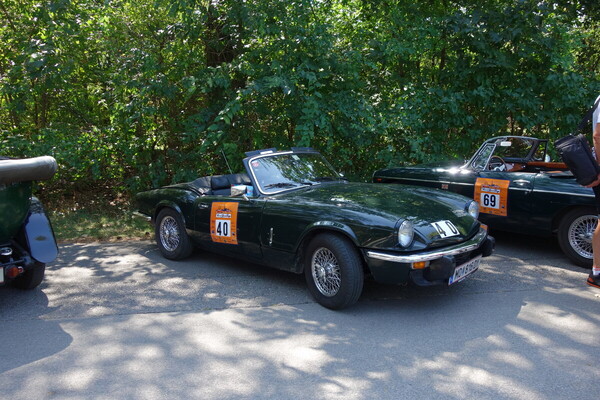 Ein Triumph Spitfire 1500 aus dem Jahr 1978, grüner wird es nicht - Vienna Classic Days 2024
