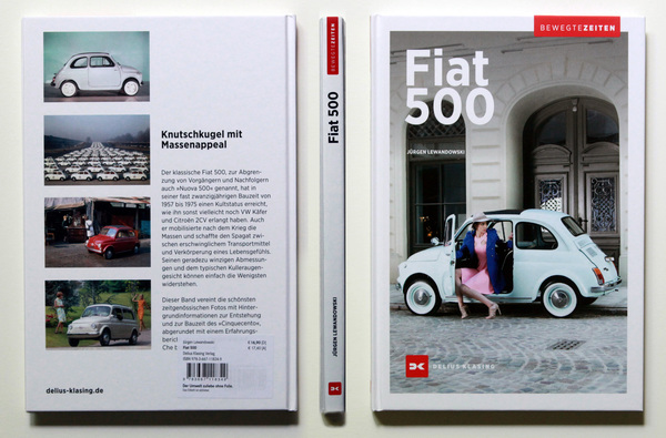 Einband - Buch "Bewegte Zeiten - Fiat 500"