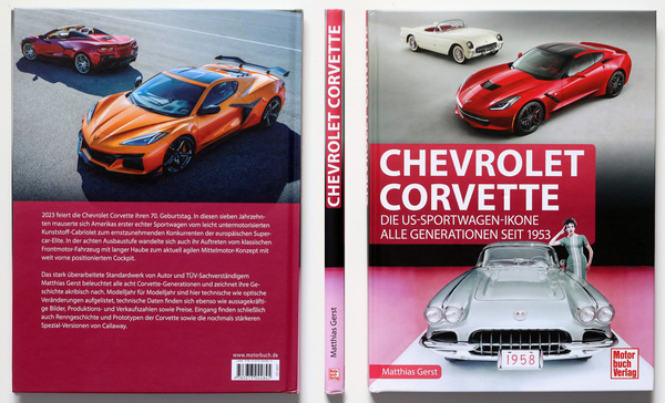 Einband - Buch "Chevrolet Corvette - Die US-Sportwagen-Ikone - alle Generationen seit 1953"