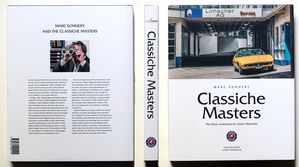 Einband - Buch "Classiche Masters - the finest workshops for classic Maseratis"