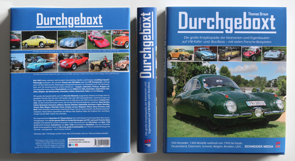 Einband - Buch "Durchgeboxt - Die große Enzyklopädie der Kleinserien und Eigenbauten auf VW-Käfer- und Bus-Basis"