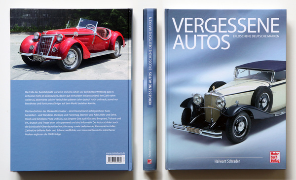 Einband - Buch "Vergessene Autos - Erloschene deutsche Marken"