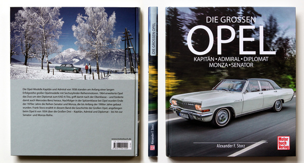 Bild Einband vorne und hinten - Buch "Die Großen Opel - Kapitän - Admiral - Diplomat - Monza - Senator"