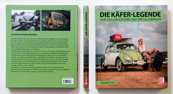Einband vorne und hinten - Buch "Die Käfer-Legende - Von tollen Käfern und Erfolgswagen"