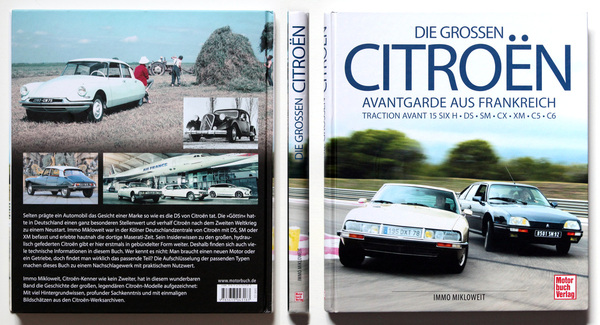 Einband vorne und hinten - Buch "Die großen Citroën - Avantgarde aus Frankreich ..."