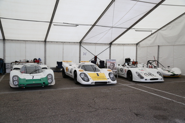 Image: Impressive Porsche sports car line-up - 908, 917, 908/3 - Hockenheim Historic 2016