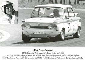 Eine Autogrammkarte von Siegfried Spiess Eine Autogrammkarte von Siegfried Spiess