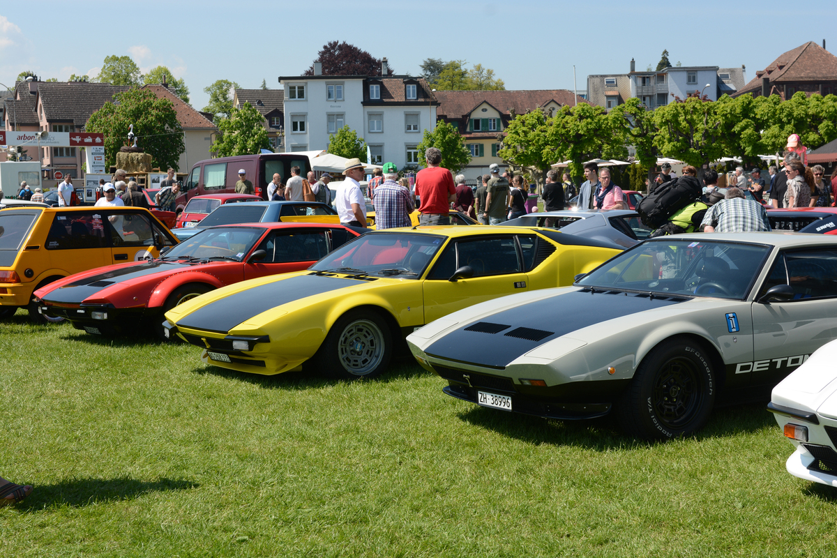 Eine ganze Armada von De Tomaso Pantera an der Arbon Classics vor sechs Jahren. Dieses Jahr nun kommt die schöne Veranstaltung zurück!