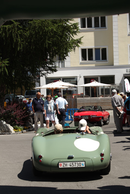 Einfahrt am Freitag - British Classic Car Meeting St. Moritz 2015