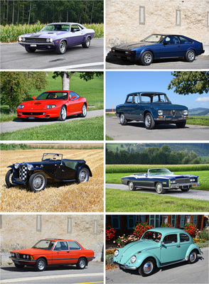 Einige Autos der Versteigerung - Oldtimer Galerie in Toffen am 19. Oktober 2019