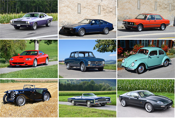 Einige Autos der Versteigerung - Oldtimer Galerie in Toffen am 19. Oktober 2019