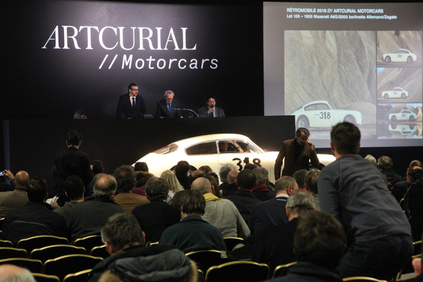 Einiges Interesse für den Maserati mit Allemano/-Zagto-Karosserie - Artcurial Rétromobile Versteigerung 2018