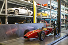 Einzug der Museums-Fahrzeuge der Monteverdi-Sammlung im Verkehrshaus Luzern - viel Platz für den kleinen MBM Formel Junior