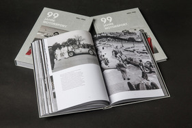 Elegante Boxengasse in Monaco - Werk "99 Jahre Rennsport" (3 Bücher)