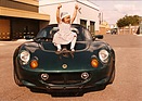 Image: Elisa Artioli with the Lotus Elise