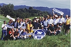 Engagierte ZDF/3SAT/WIGE-TV-Mannschaft der alten DTM 1995 in Mugello