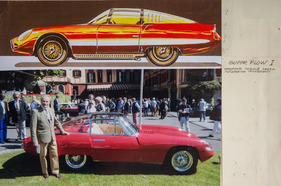 Entwurf und fertiger Prototyp des Alfa Romeo 6C 3000 CM Superflow