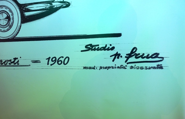 Entwurfszeichnung von P. Frua im Detail – Sonderausstellung "Citroën DS – An Icon Turns 70" Autoworld Brüssel