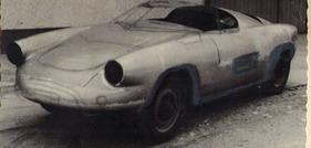 Enzmann 506 (1954) - weiterführende Designelemente handschriftlich auf dem Foto der Urform