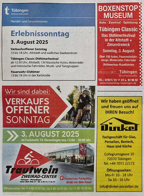 Erlebnisoffener Sonntag – Tübingen Classic Oldtimerfestival 2025