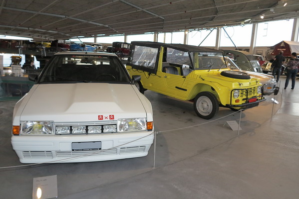 Eröffnungsfeier der Citroën-Ausstellung im Pantheon Basel – BX 4TC Gruppe B und Mehari 4x4