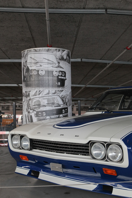 Es gab auch eine Gotthard-Rallye, am Start unter anderem der Ford Capri - Sonderausstellung "Gotthard" im Pantheon 2016