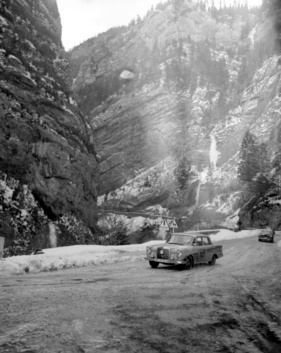 Eugen Böhringer und Hermann Socher im Mercedes Benz 220SE - 29. Rallye Monte Carlo (1960)