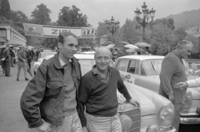 Eugen Böhringer und Peter Lang mit dem Mercedes Benz 220SEb - 32. Rallye Monte Carlo (1963)
