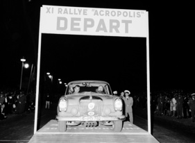 Eugen Böhringer und Rolf Knoll im Mercedes Benz 300SE - 11. Rallye Akropolis (1963)