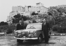 Eugen Böhringer und Rolf Knoll mit dem Mercedes Benz 300SE - 11. Rallye Akropolis