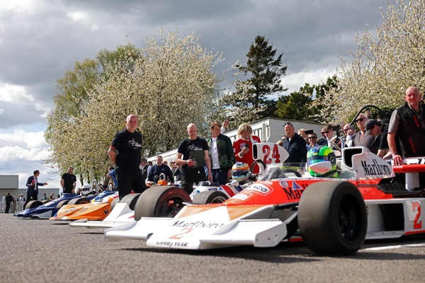 Image: F1 cars for the James Hunt demonstration - 83rd Goodwood Members' Meeting 2026