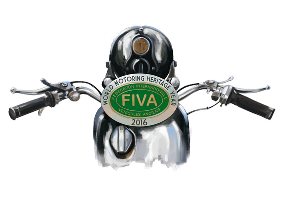 FIVA Logo für das internationale Jahr des Automobilen Kulturgutes 2016