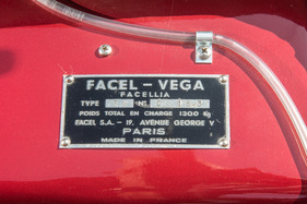 Facel Vega Facellia F2 1600 (1962) - das Typenschild nennt 1300 kg Gesamtgewicht