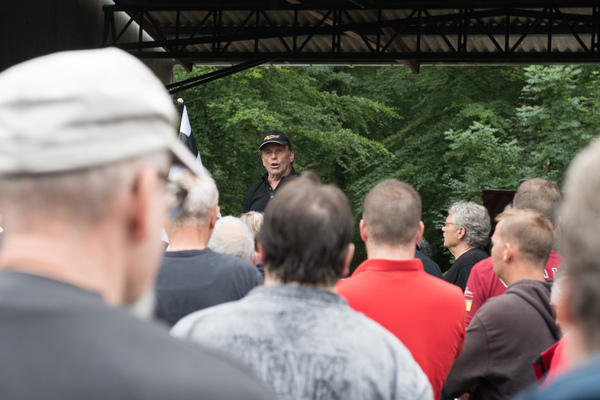 Fahrer-Briefing am Oldtimer GP Brugger Schachen 2019