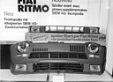 Fahrzeugzubehör - mehr Spoiler für den Fiat Ritmo - Genfer Autosalon 1980