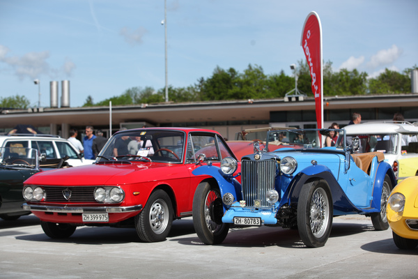 Farbenspiel mit Lancia Fulvia, MG T-Series und De Tomaso - Dolder Classics Mai 2015